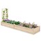 Natural Fir Wood Raised Garden Bed 2 Compartments 1 Climbing Trellis Outdoor